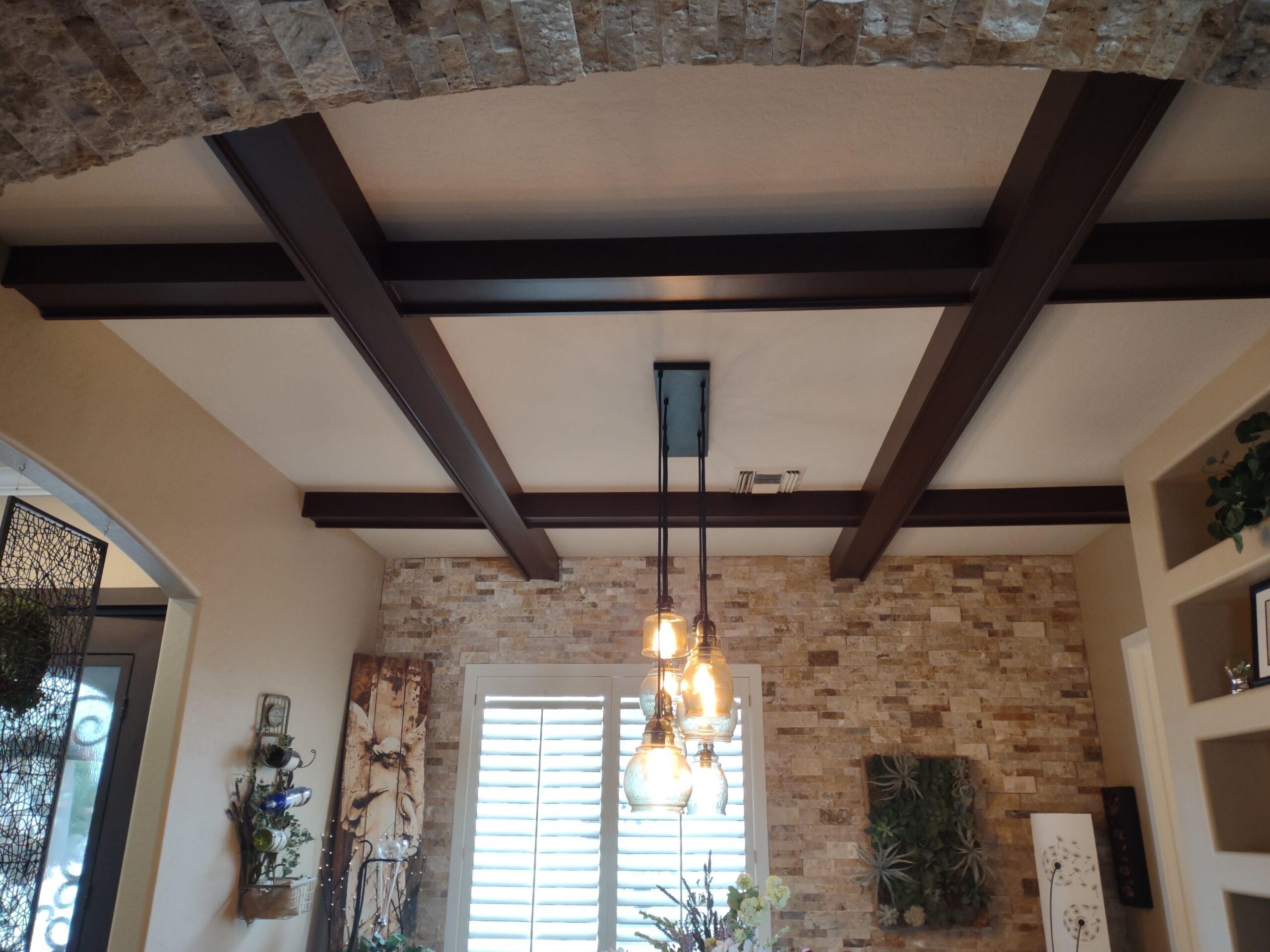 - Heritage Crown and Millworks<br />
Custom decorative ceiling beam installation in Scottsdale AZ by Heritage Crown and Millworks