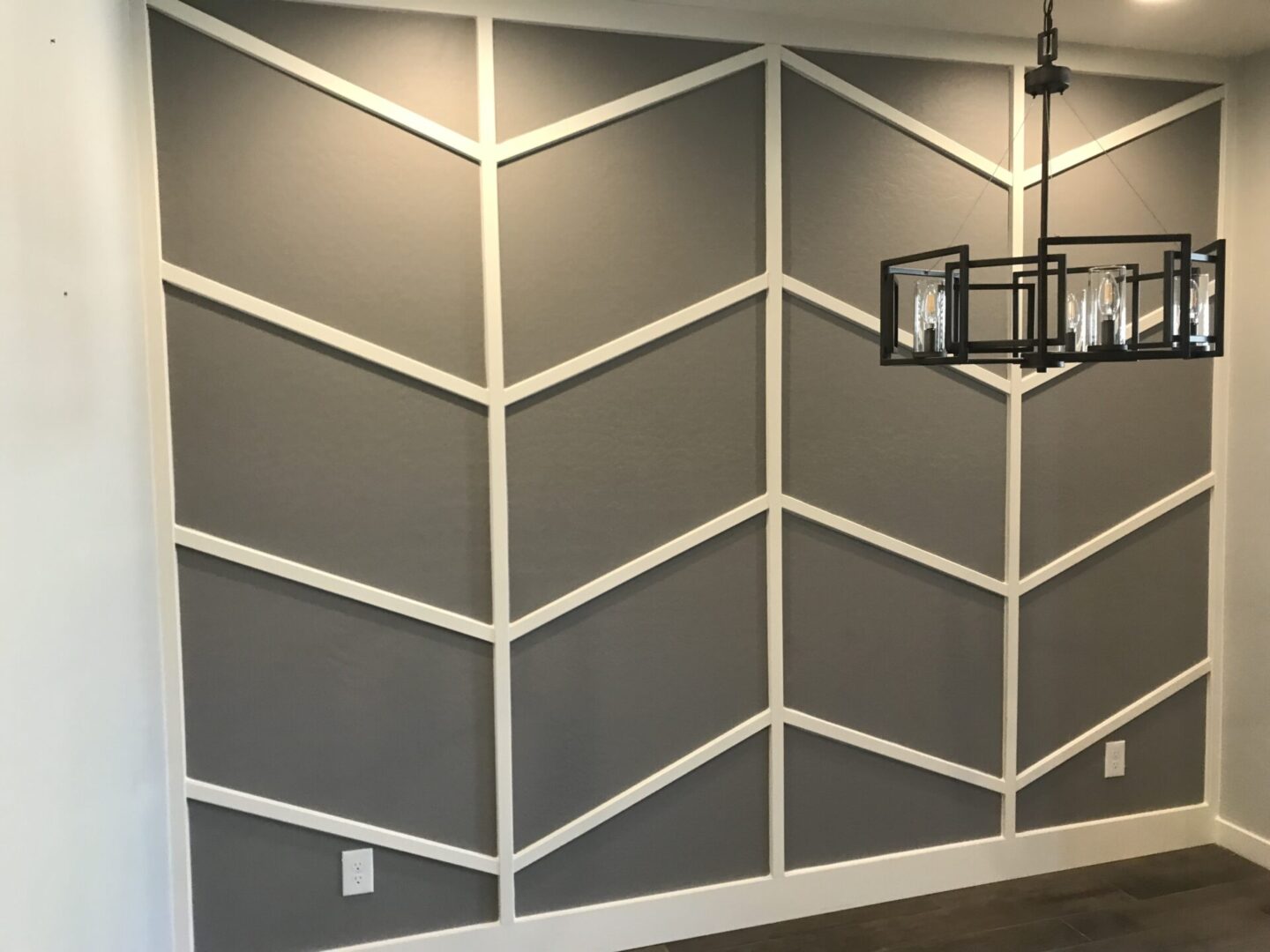 Custom decorative feature wall installation in Scottsdale AZ by Heritage Crown and Millworks
